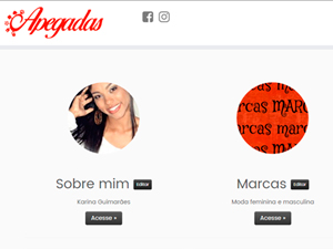 Site do Blog Apegadas.