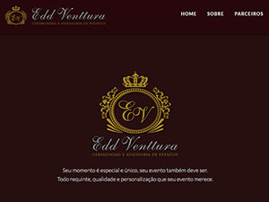Site da empresa EddVenttura Cerimoniais e Assessoria de Eventos.